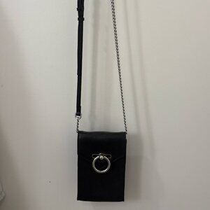 Rebecca Minkoff Jean Leather Cross Phone Crossbody Black